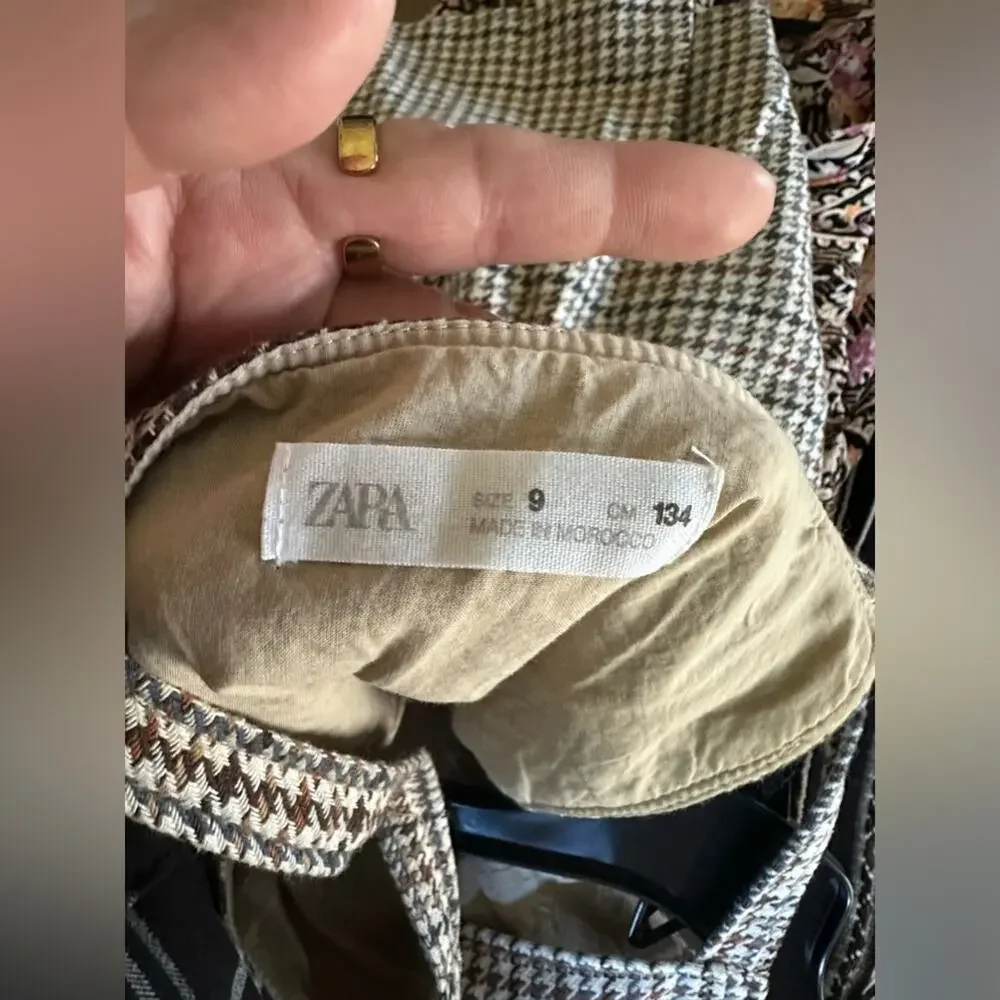 Zara Girl’s PINAFORE DRESS WITH BELT BAG size 9 EXCELLENT CONDITION